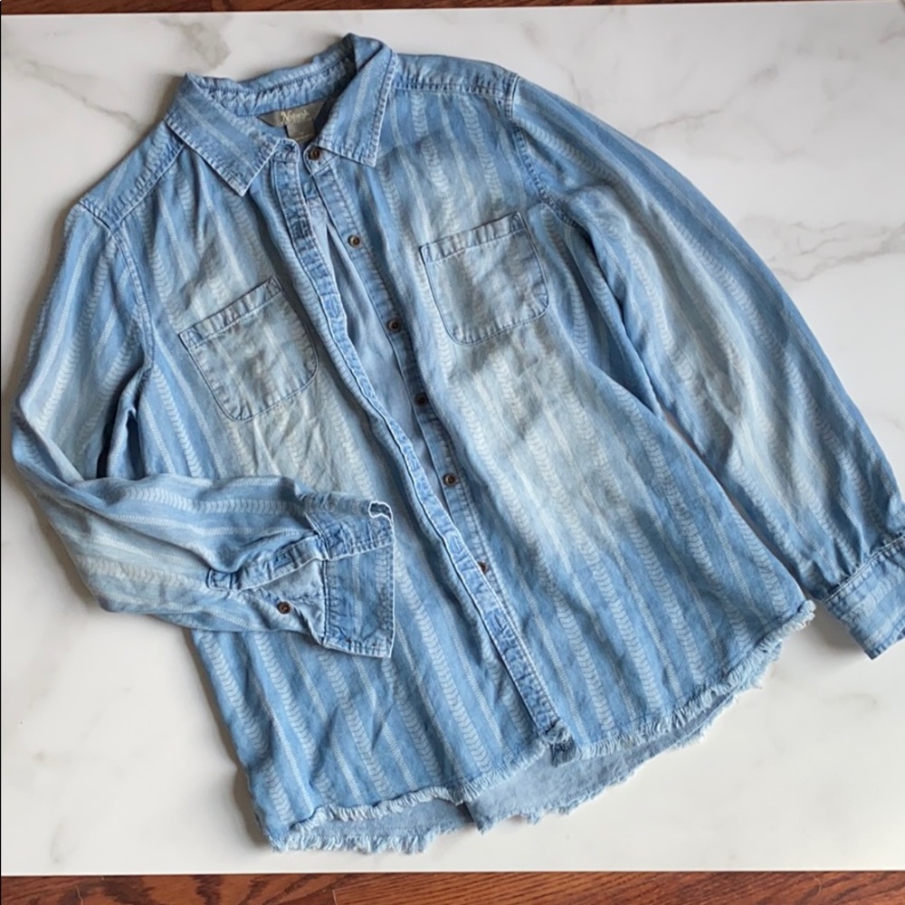 Blue striped button down